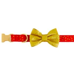 NWT Merry & Bright Festive Christmas Holiday Bow Dog Collar - Small